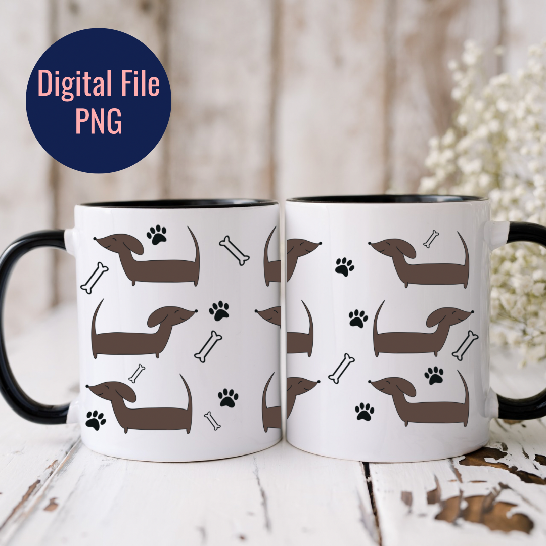 Dachshund 15 oz mug wrap